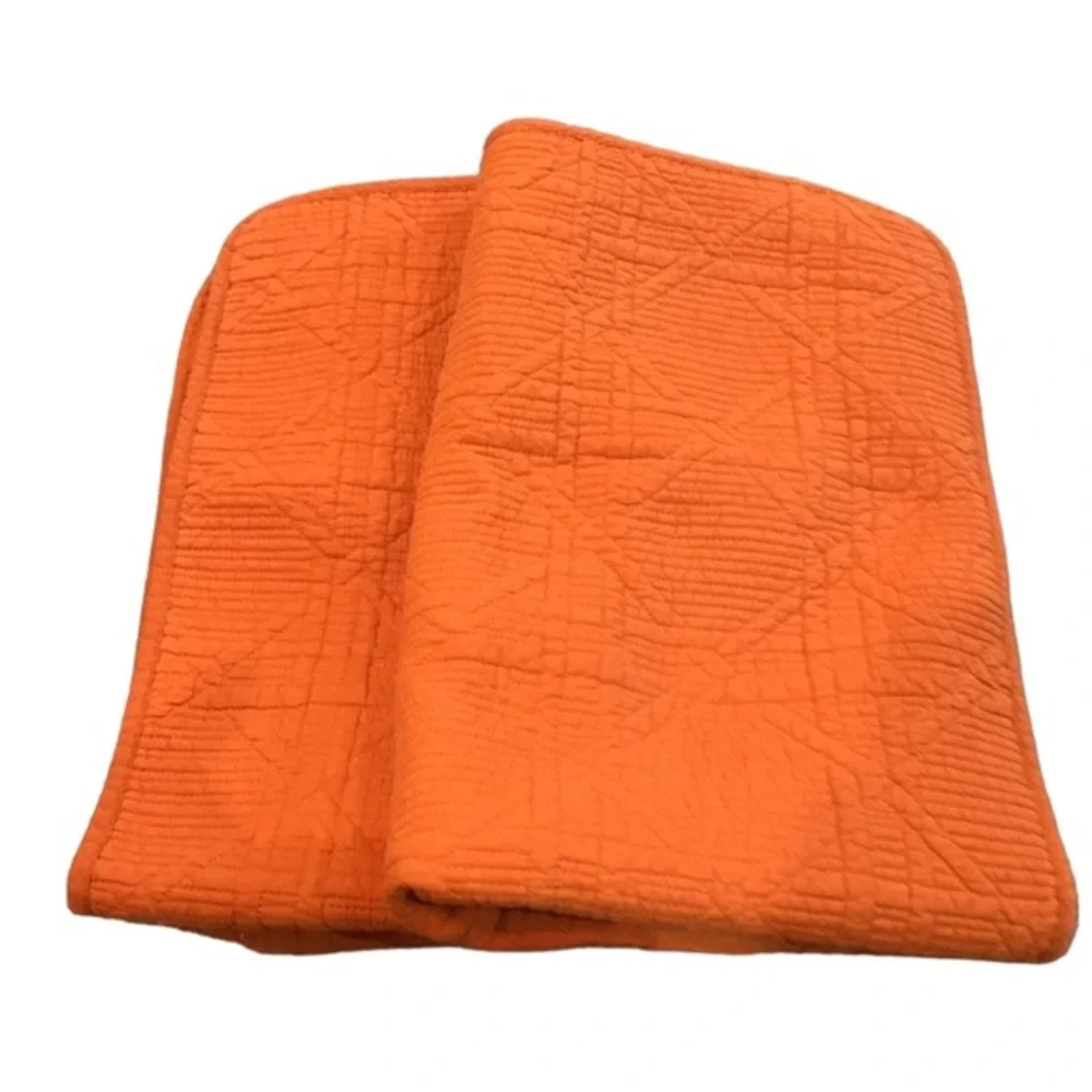 2 Shams‎ set orange pillowcase 21x37
